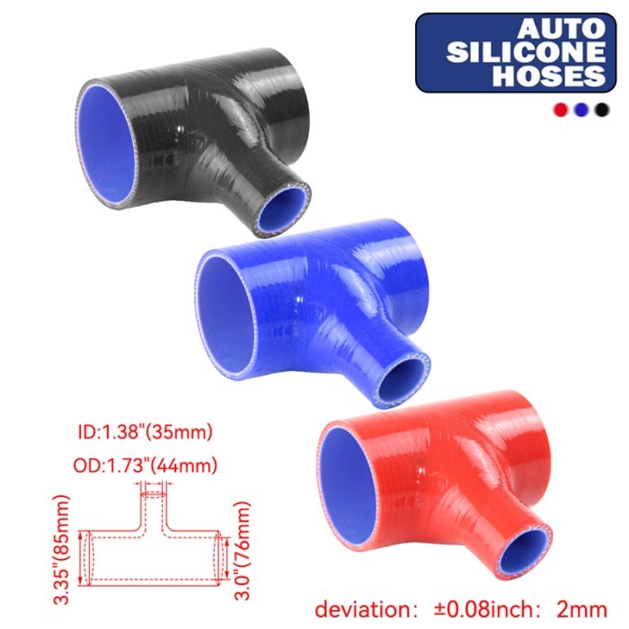 Silicone Hose Tube Pipe 3inch to 3inch T Shape for 35mm ID BOV