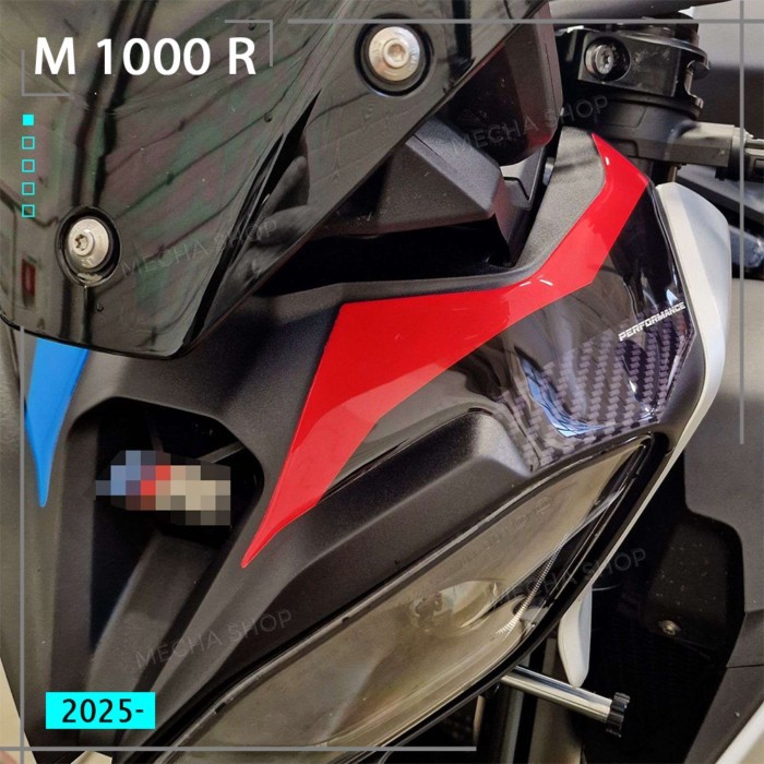 For M1000R S1000R 2025-2026 Front Protection Sticker Motorcycle Front Face 3D Gel Decal