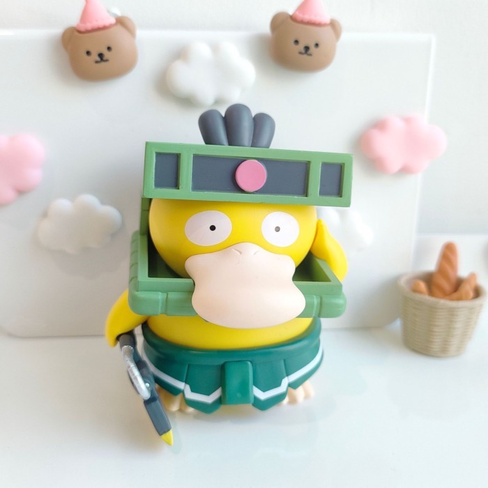 Pokemon Gundam Mini Figure Psyduck Charmander Pikachu Squirtle Chibi Doll Desktop Collectible