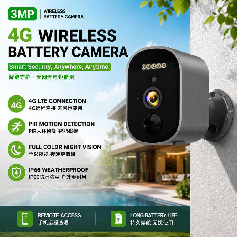 Yoosee Yoosee Yoosee ปลั๊กอินฟรีกล้องเฝ้าระวัง 3MP 4G HD โทรศัพท์มือถือรีโมทคอนโทรลการเฝ้าระวังไร้เน