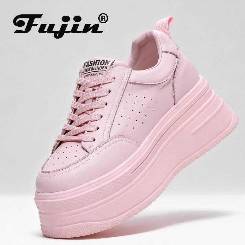Genuine Leather Casual Shoes Chunky Sneakers Platform Wedge Heel Leisure Shoes Fall Winter Sneaker