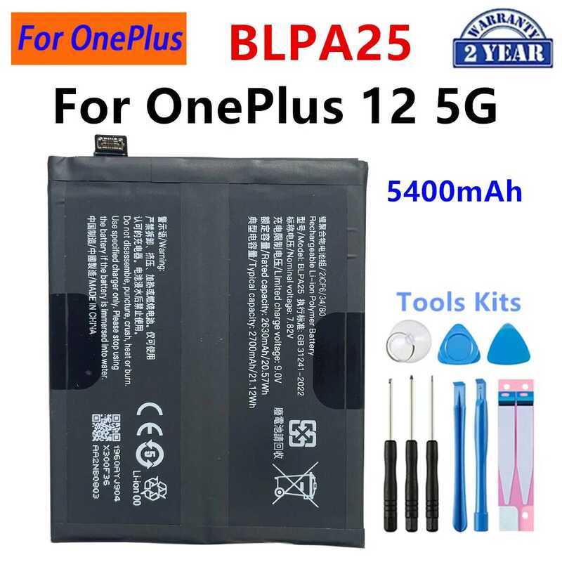 แบตเตอรี่ Blpa25 Blp975 Blp925 Blp921 สำหรับ Oneplus 12 11 11R 5G/Oneplus 10R 5G/Oneplus Nord 3 ACE