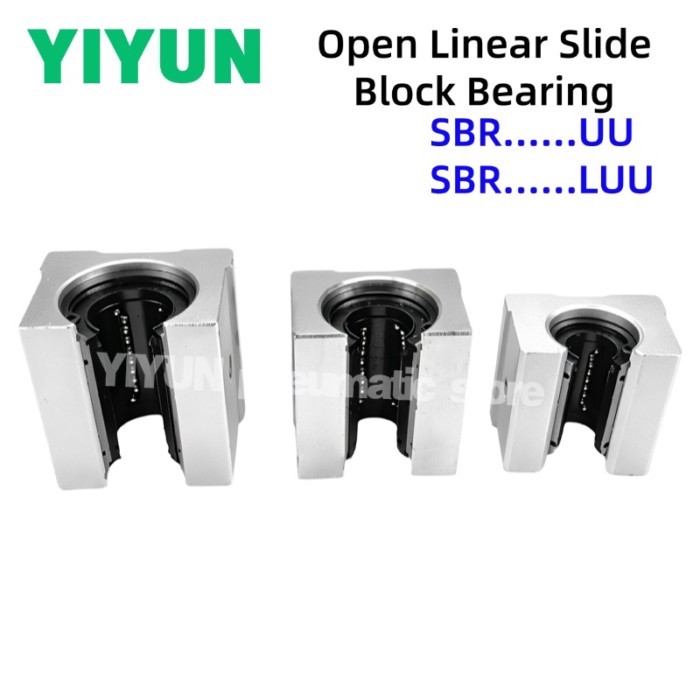 1PC SBR Standard Open Linear Slide Block Bearing SBR10UU SBR12UU SBR16UU SBR20UU SBR25UU SBR30UU SB