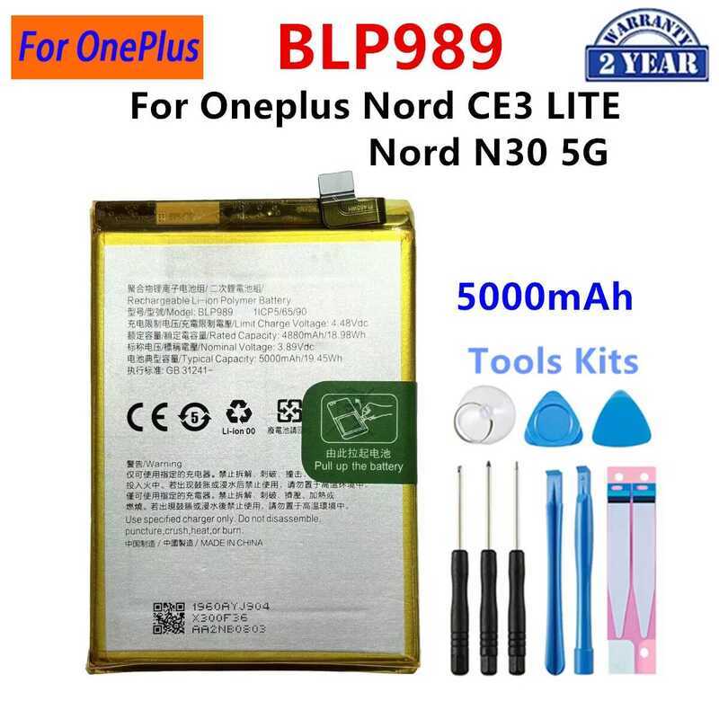 แบตเตอรี่โทรศัพท์สำรองคุณภาพสูง Blp989 Blp927 Blp845 Blpa69 Blp815 สำหรับ Oneplus Nord CE 2 3 4 Lit