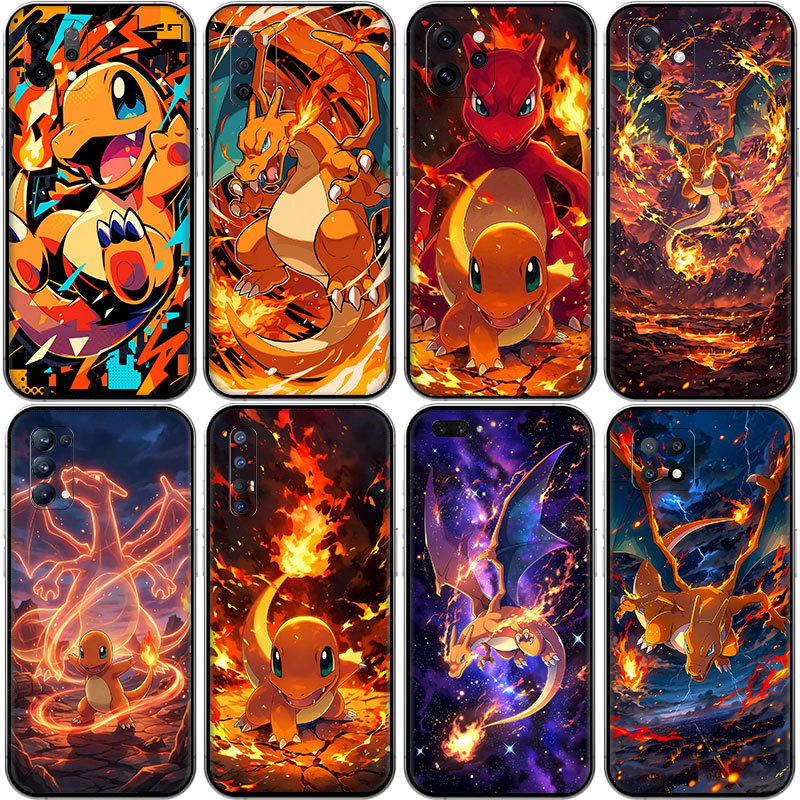 Pokémon อะนิเมะ Charizard ^PQ-7 สําหรับ OPPO A1 A98 F23 A3 S A5 X Pro A9 A5S A7 A8 A31 A12 S A12E คว