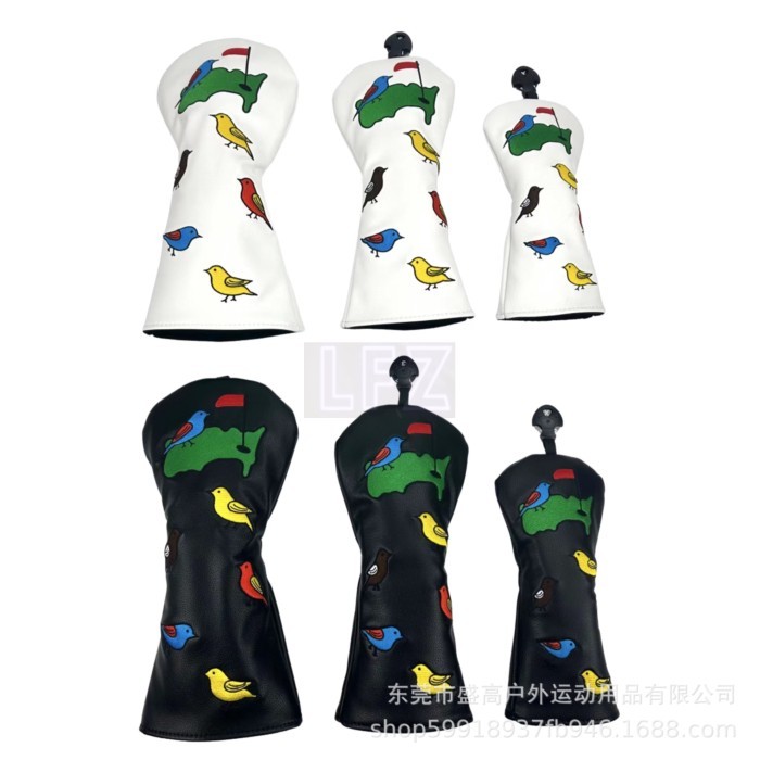 ใหม่สีเขียว birdie กอล์ฟไม้ club cover สนามกอล์ฟ birdie club cap cover อุปกรณ์กอล์ฟอุปกรณ์เสริมในสต