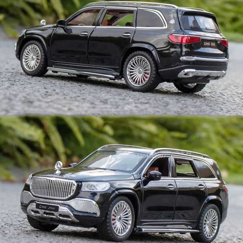C 1:24 Scale Maybach Gls600 Model Alloy Die Sound Light 6 Door Opened Pull Back Birthday Vehicle To