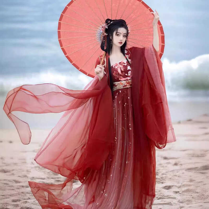 Myth Series Nine-Tailed Tang Made Heavy Industry ปักเสื้อขนาดใหญ่ Xote กระโปรงฤดูใบไม้ผลิฤดูใบไม้ร่ว