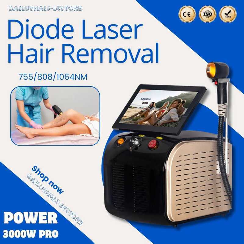 2025 ที่มีประสิทธิภาพ 3500W Alexandrite Ice Platinum เครื่องกําจัดขน Professional Diode Laser hine ก