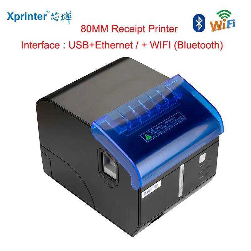 Xprinter 80 มม. ใบเสร็จความร้อนห้องครัว USB + Ethernet/WIFI /Bluetooth /Sound และ Light Alarm POS เค