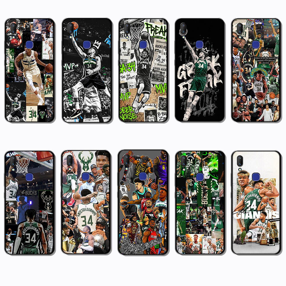 Vivo Y11 1806 1906 Giannis Antetokounmpo เคสโทรศัพท์สี TPU สีดํานุ่ม