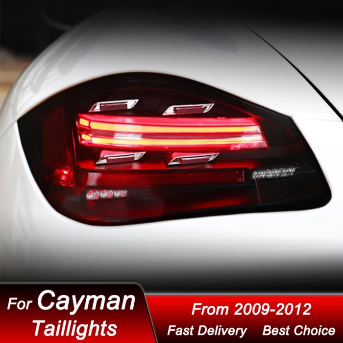 Car Tail Lights For Porsche Cayman 987 987.2 boxster 09-12 DOT EMARK full LED Dynamic Turn Signal L