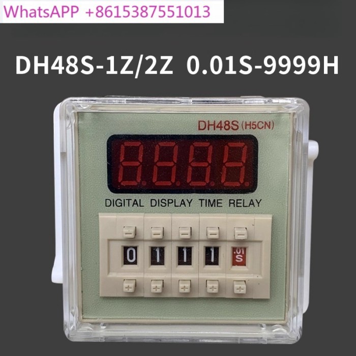 Digital display time relay DH48S-1Z/2Z (H5CN) rear time delay 0.01S-9999H