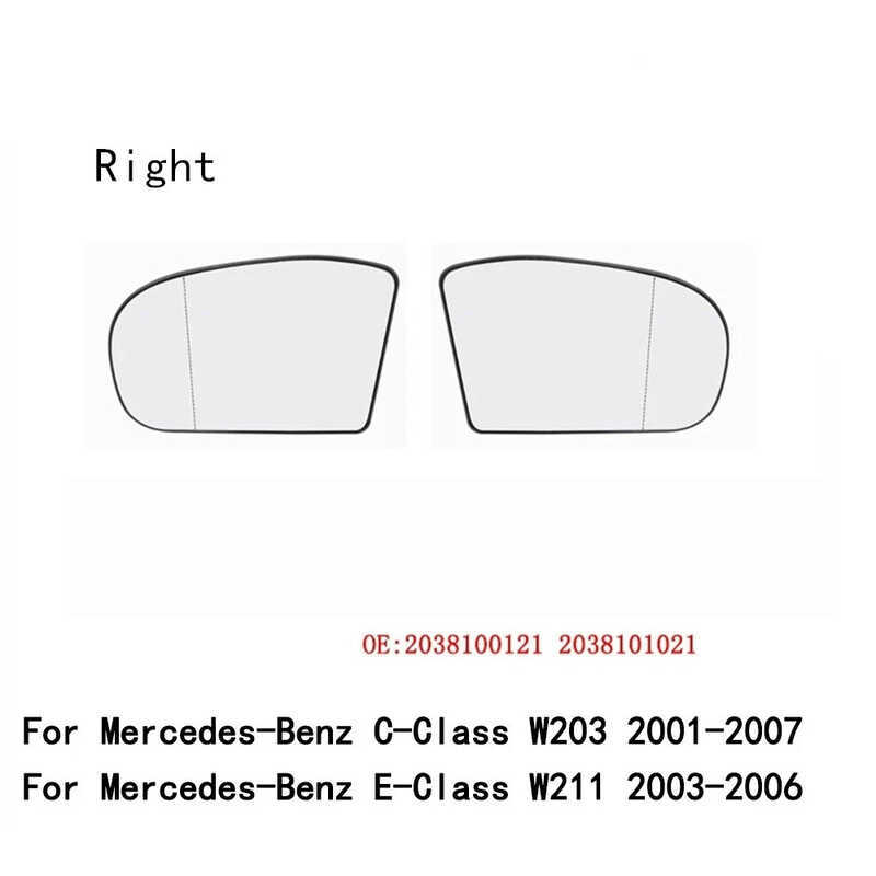 20381121เหมาะสําหรับ Mercedes-Benz S Series W203 01-07 W211 03-06 กระจกมองหลังพร้อมความร้อน