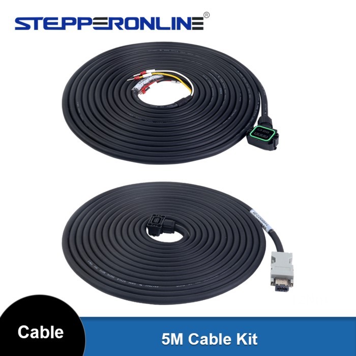 STEPPERONLINE 5M Length Motor and Encoder Cable for A6 Series 17-bit Servo Motors