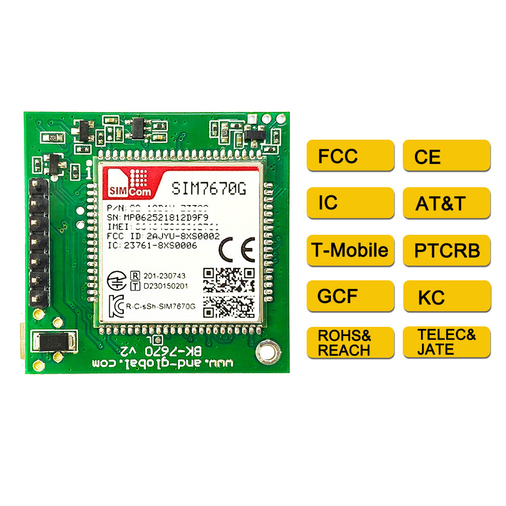 และ SIM7670G บอร์ดพัฒนา 4G LTE Cat1 SIMCOM แทนที่ SIM7600G Qualcomm Platform