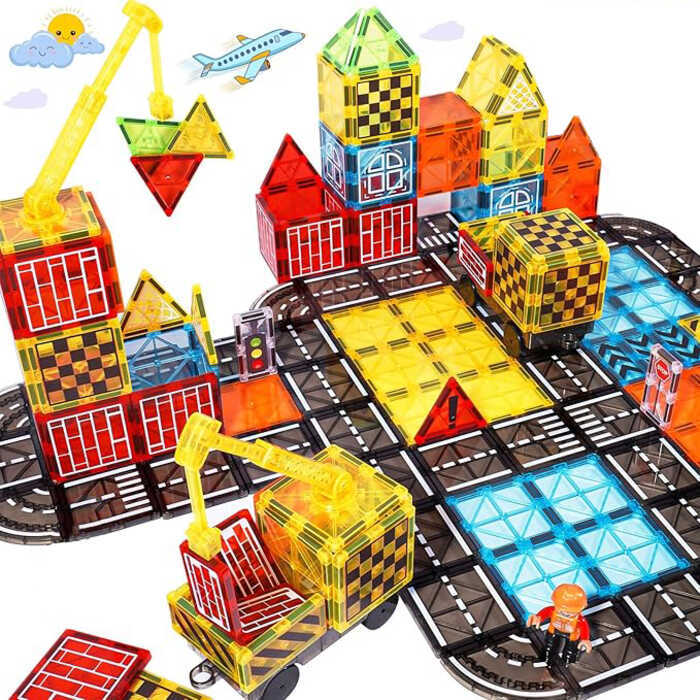 lorful Magnetic Building Blocks - Gineering Series Themed Magnetic Building Blocks - 3D Puzzles For