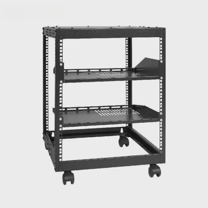 Open Frame Server Rack 12U 15U 20U Adjustable Depth Floor Standing Wall Mount Microdata Center Offi