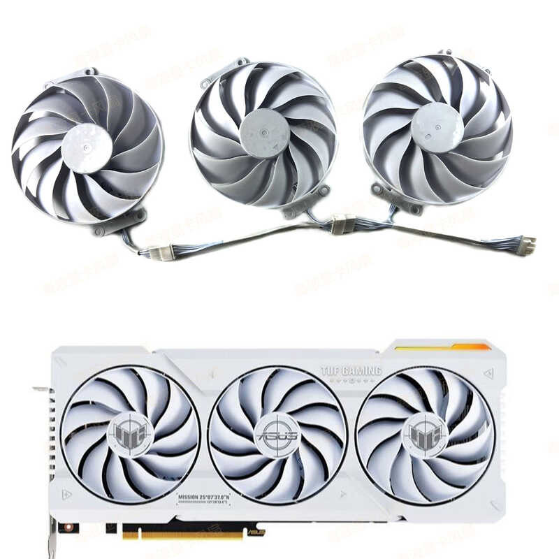 ASUS/ASUS RTX 4060 4070 4070ti TUF/TX WHITE WHITE พัดลมระบายความร้อนการ์ดกราฟิก