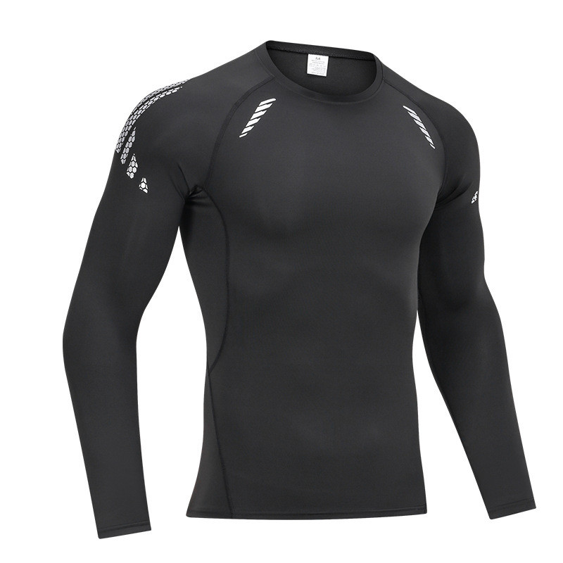 [AA Sports] [AA Sports] Tights Mens Sports Breathable Fitness Clothes Cycling Training Long-Sleeved 