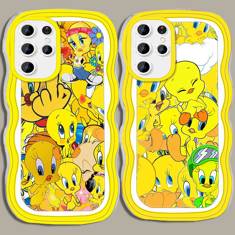A-27 Tweety bird TPU Casing สําหรับ Samsung S21 S25 S22 S20 FE Ultra Plus Transparent Case
