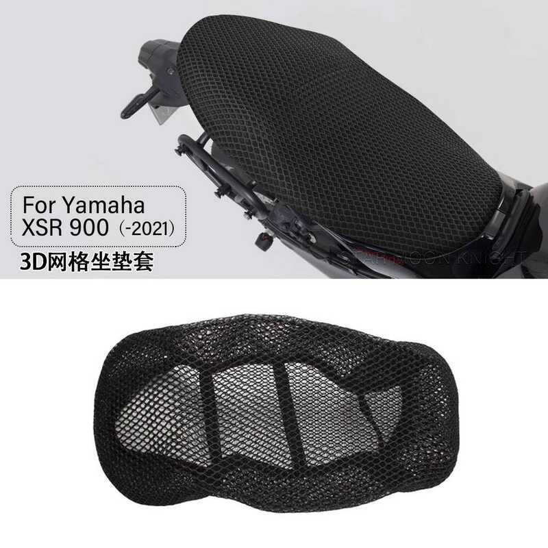 เหมาะสําหรับ Yamaha XSR900 ผ้าคลุมเบาะรถจักรยานยนต์ 3D ตารางเบาะระบายอากาศหนา Shock-Absorbing ที่นั่