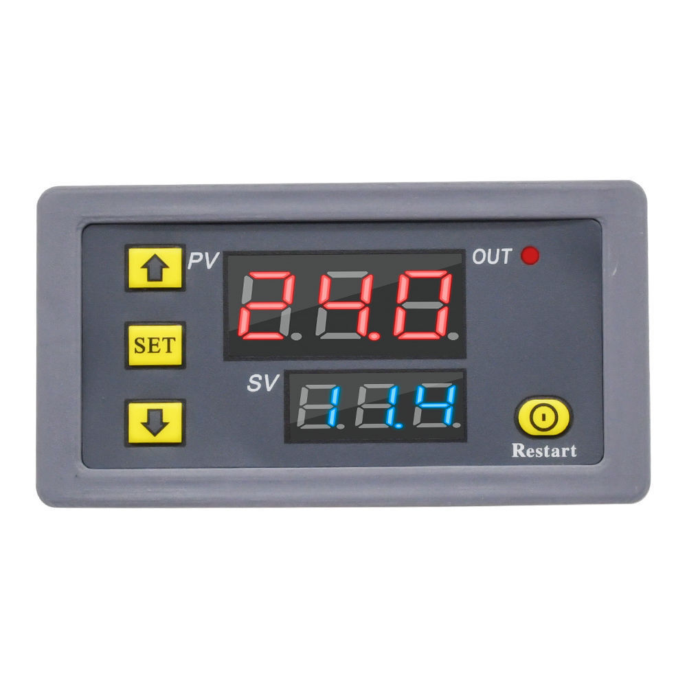 AC 110V 220V Digital Dual LED Display Cycle Timer Control Adjustable Timing Relay Time Delay Switch