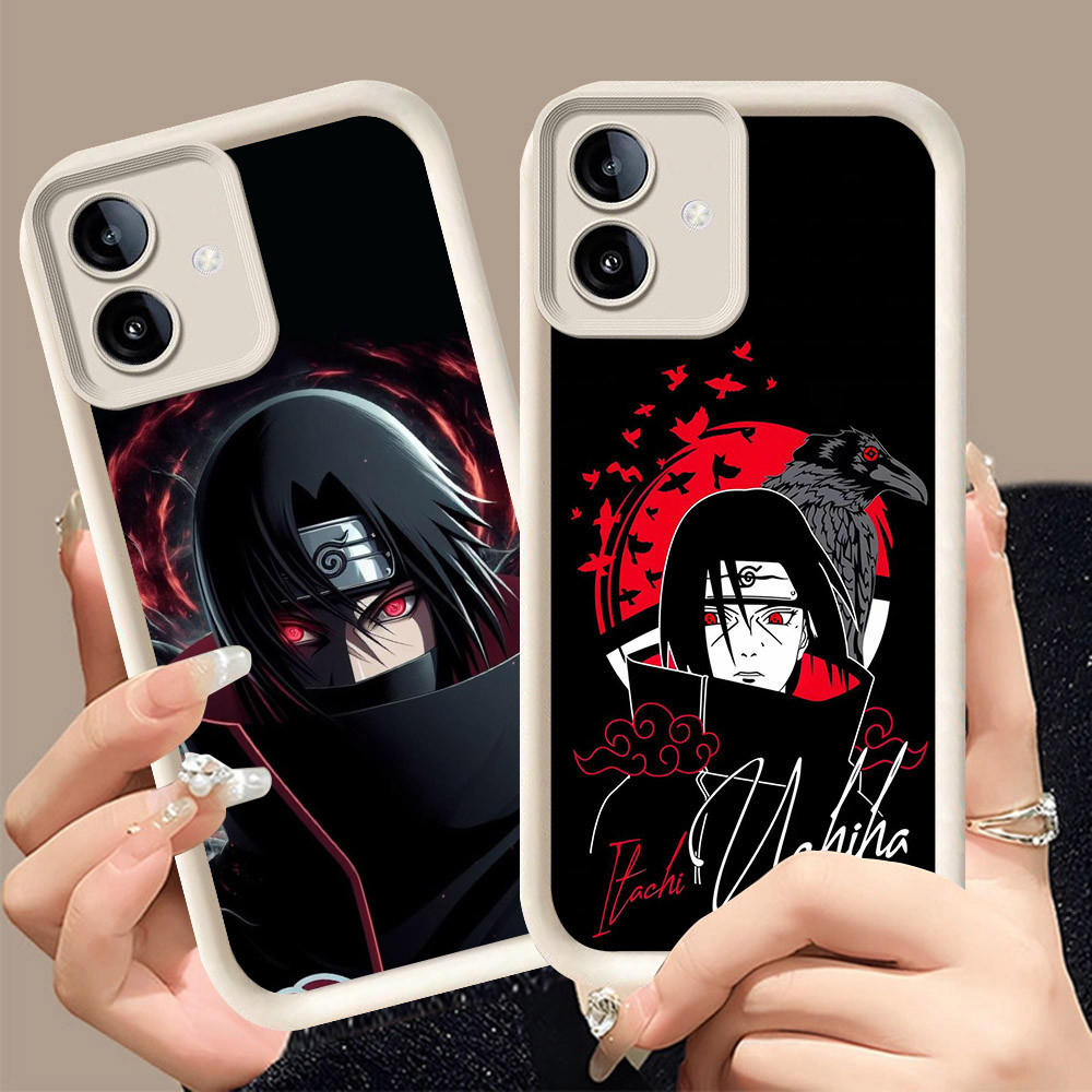 Q-18 Naruto Akatsuki ขาวดำเคสโทรศัพท์หรับ Samsung A05 A07 A06 A04E A04 A03 5G ปกสีชมพู