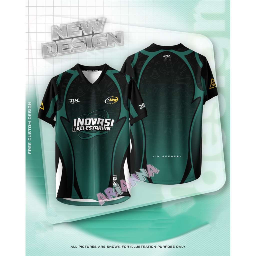 AriannaCustom Polo Jersey Sageสีเขียวครีมระเหิดแห้งเร็วBreathableที่กําหนดเองชื่อจํานวนBaju Berkolar
