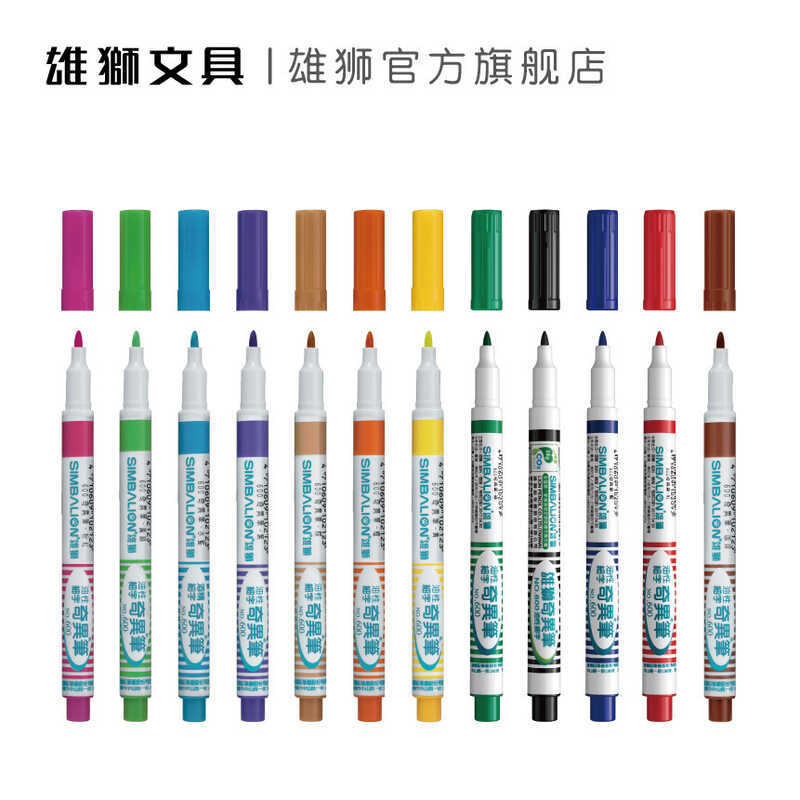 Lion 6 Strange Note Marker Pen สีดําสีขาวสีแดงสีฟ้าหมึกมันโรงงานอิเล็กทรอนิกส์เฉพาะ Conform to ROH
