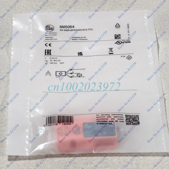 1PC IW5064 New Original Genuine IFM Inductive Sensor  IW-3008-BPKG/AS-610-TPS