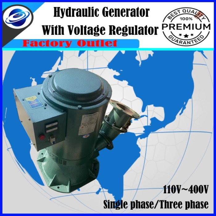 30KW 20KW Hydraulic Water Turbine Generator 110V 220V 380V Water Flow Generator 10KW 5KW Oblique St