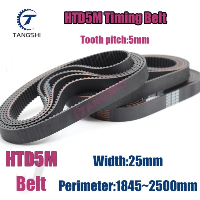 HTD 5M Closed Loop Rubber Timing Belt Width 25mm Length 1845~2140 2150 2160 2180 2200 2240 2250 230
