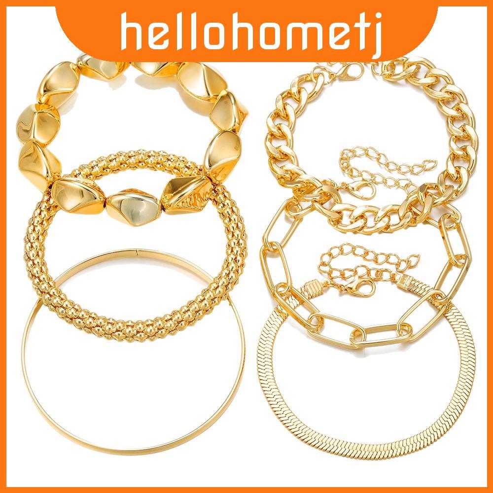 Geometric Alloy Unique Jewelry Set สําหรับผู้หญิงที่มี Modern Minimalism