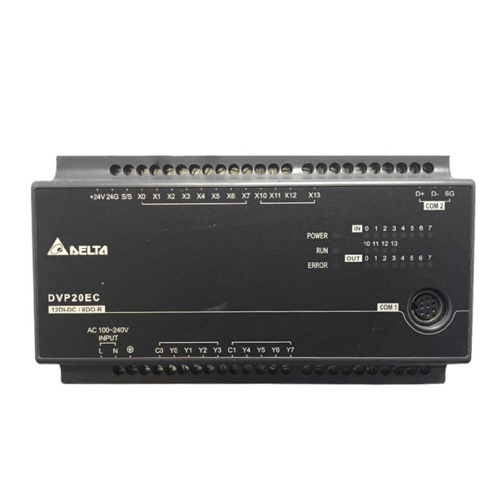Delta DVP20EC00R3 DVP20EC00T3 EC3 Series Standard PLC DI 12 DO 8 100-240VAC new in box