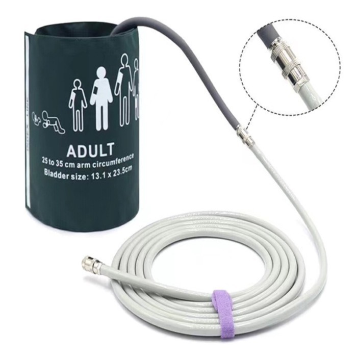 Cuff Double Tube (Hose) with Reusable Adult Blood Pressure Cuff for Patient Monitor
