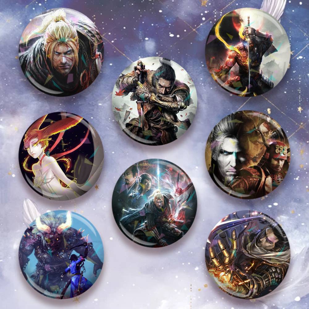 Game N-io-h Icon Badge เข็มกลัดดีบุกทํามือสําหรับหน้าอกเครื่องประดับตกแต่งอีสเตอร์