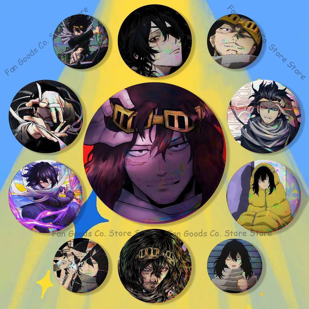 MHA A-Aizawa Shouta My H-Hero Enamel Pins ตัวอักษรตลก Badge เครื่องประดับแฟชั่นอุปกรณ์เสริมรอบ Snap-