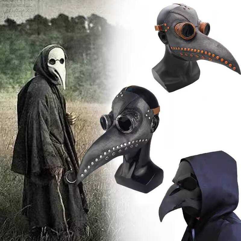 Plague Doctor Beak Mask ยุคกลาง scp049 Death God Crow Mask ฮาโลวีน cos Steampunk Fast