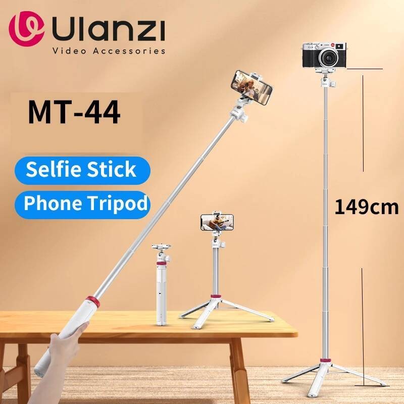 Ulanzi MT-44 1.46M ขยาย Selfie Stick ขาตั้งกล้องขาตั้งกล้องโทรศัพท์สําหรับกล้องโทรศัพท์มือถือ Samsun