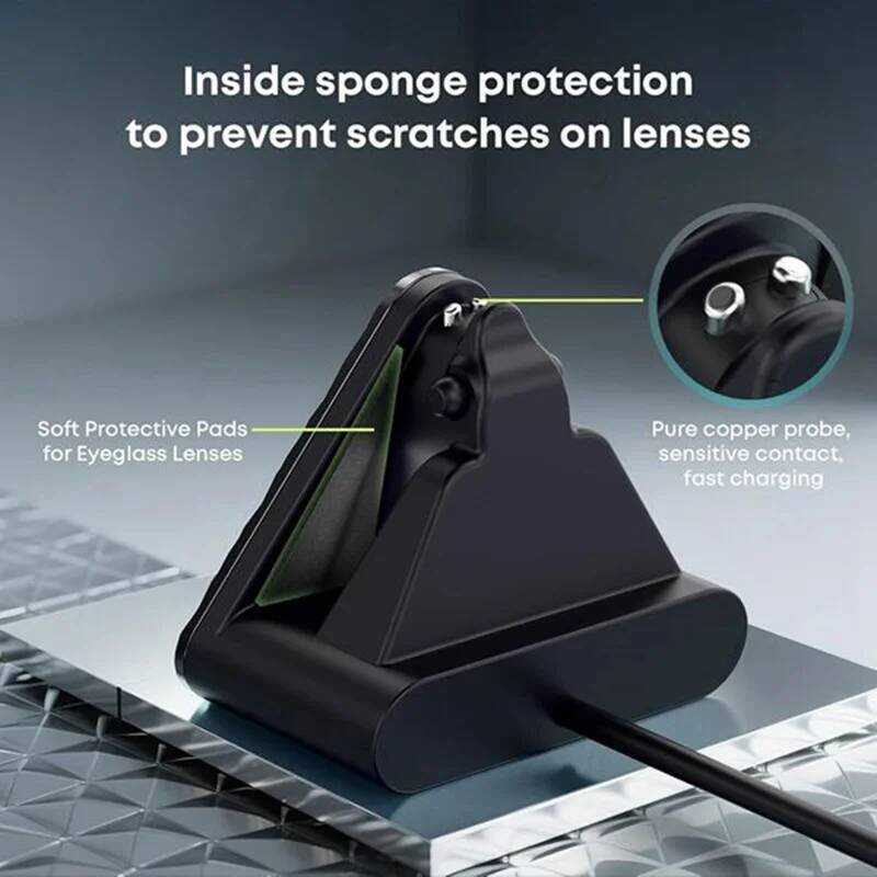 A24G-Smart Dock สําหรับ META Ray Ban Wayfarer/Headliner/Skyler AI แว่นตา USB ชาร์จฐานชาร์จ