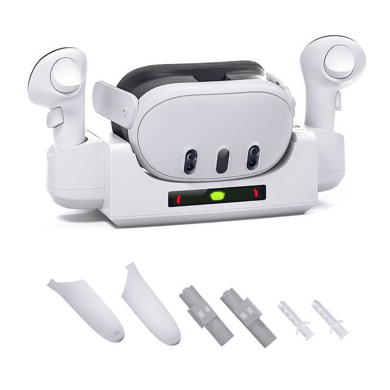 เหมาะสําหรับ Meta quest3 S VR ฐานชาร์จแว่นตา Q3 S Handle Charger VR เครื่องชาร์จติดผนัง