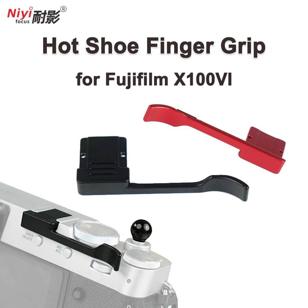 สําหรับ Fujifilm X100Vi Handle Grip เฉพาะโลหะรองเท้าร้อน Thumb Up Finger Grip สําหรับ Fuji X100VI โล