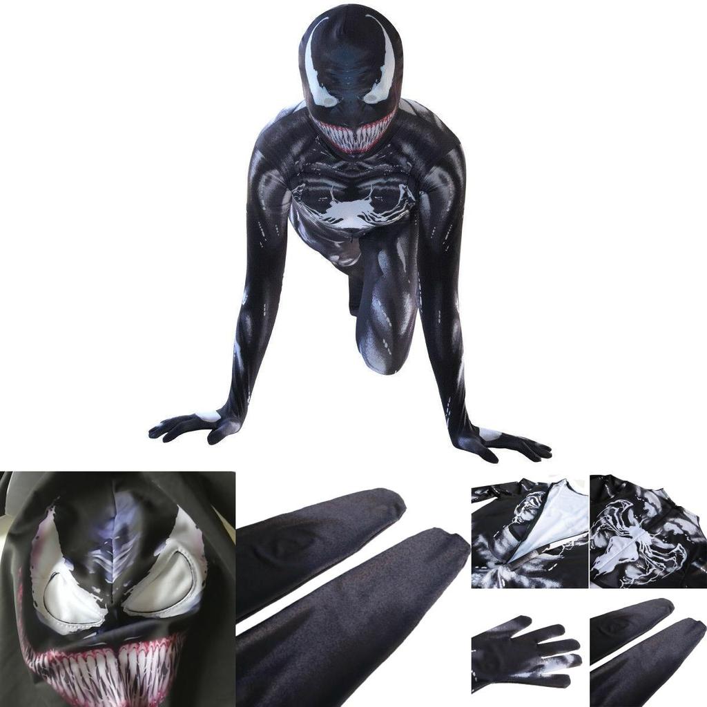 ชุดจั๊มสูท Venom Spider-Man สำหรับเด็กและผู้ใหญ่ วัสดุนุ่มและทนทาน