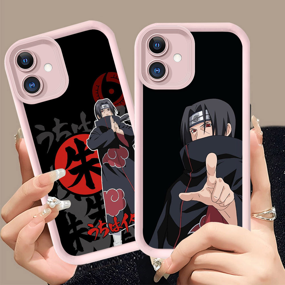 Q-8 Naruto itachi ขาวดำเคสโทรศัพท์หรับ Samsung A05 A07 A06 A04E A04 A03 5G ปกสีชมพู