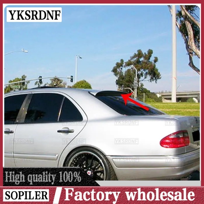 For Benz W210 Spoiler 1996-2002 W210 E-class E200 E260 E55 E63 Carbon Fiber Material Car Rear Tail