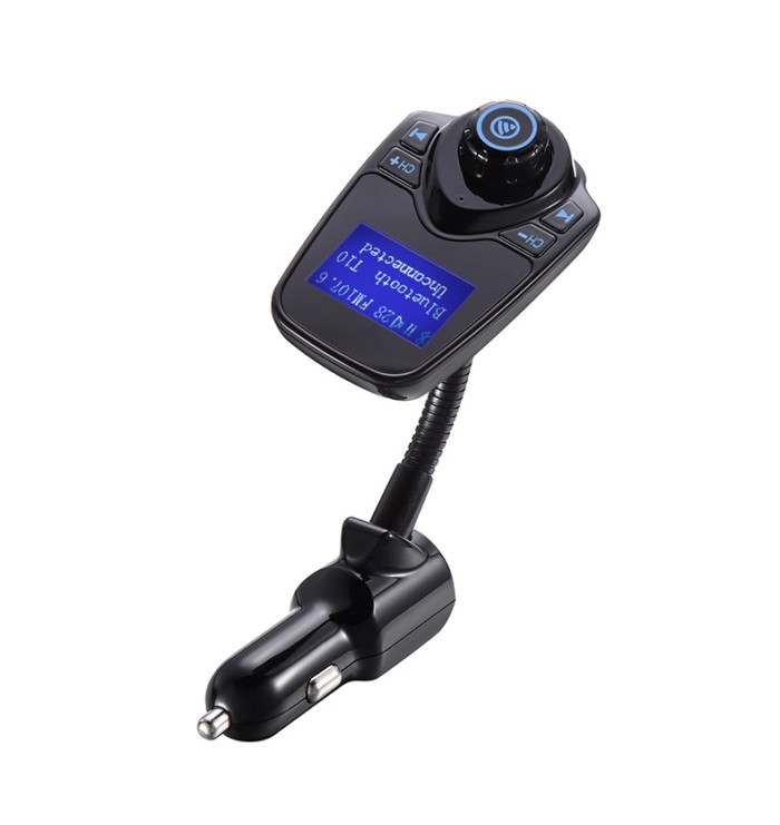 T10 Car Bluetooth MP3 Player with 1.3-Inch Display / FM Transmitter & Dual USB Fast Charger /TF Car
