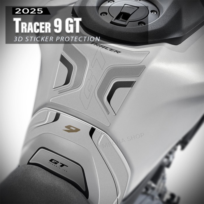 9GT Ceramic Ice- Accessories Motorcycle Tank Protector For Tracer 9 GT 2025 Tank Pad Sticker 3D Res