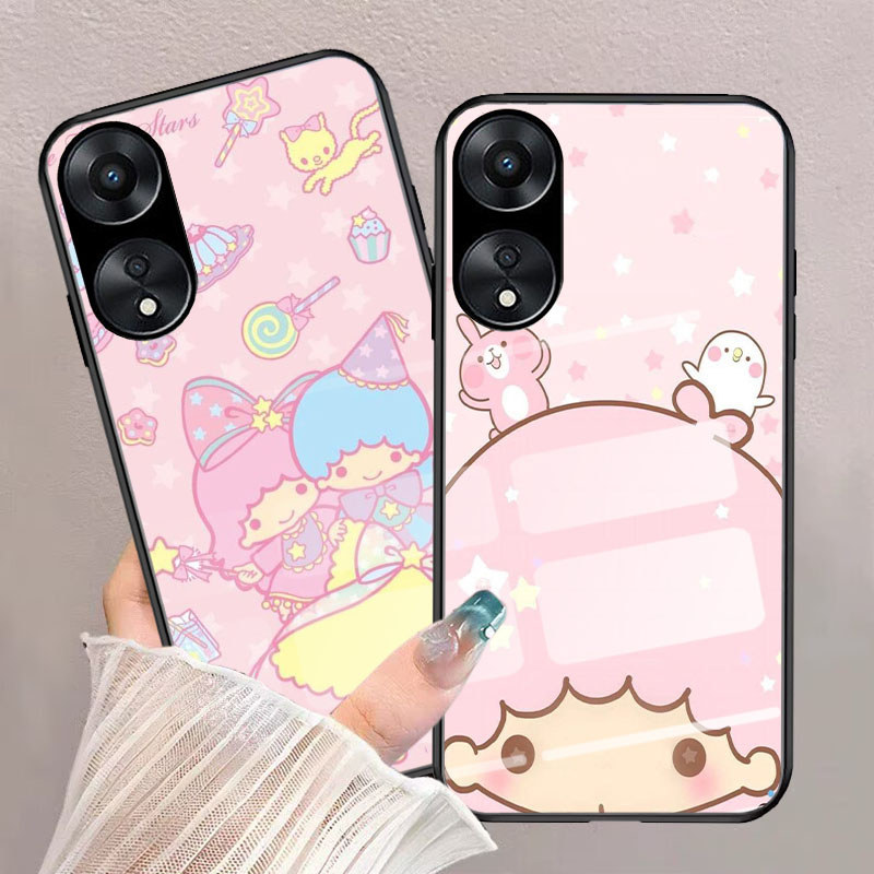 G-19 Little Twin Stars กระจกนิรภัยสําหรับ OPPO Reno 7 10 11F 8T 11 8 Pro 5G กรณี