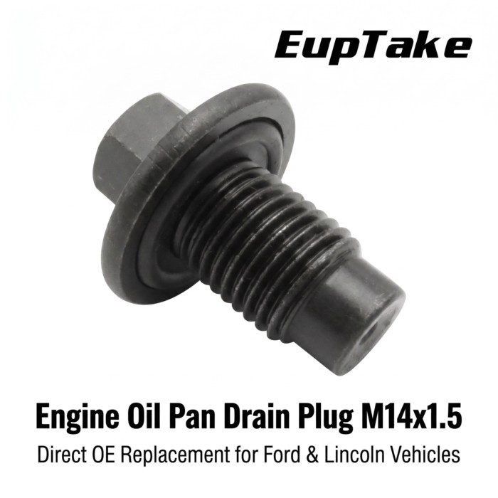Engine Oil Pan Drain Plug with Gasket M14x1.5 F75Z-6730-BA 090-161 Fits Ford F-150 F-250 F-350 E-15